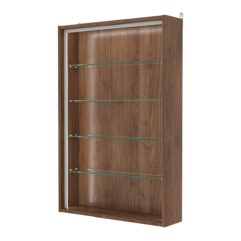 Витрина настенная с регулировочными полками №2-1Г-РЕГ-П, Орех