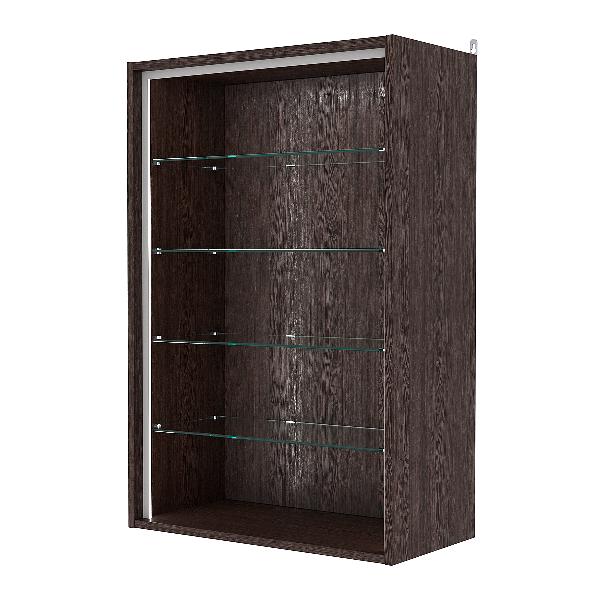 Витрина настенная №2-1ГГ-П, Дуб Венге