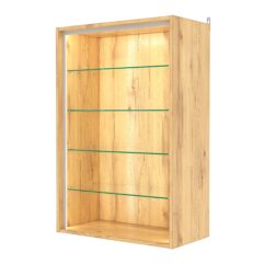 Витрина настенная №2-1ГГ-П, Дуб Золотистый