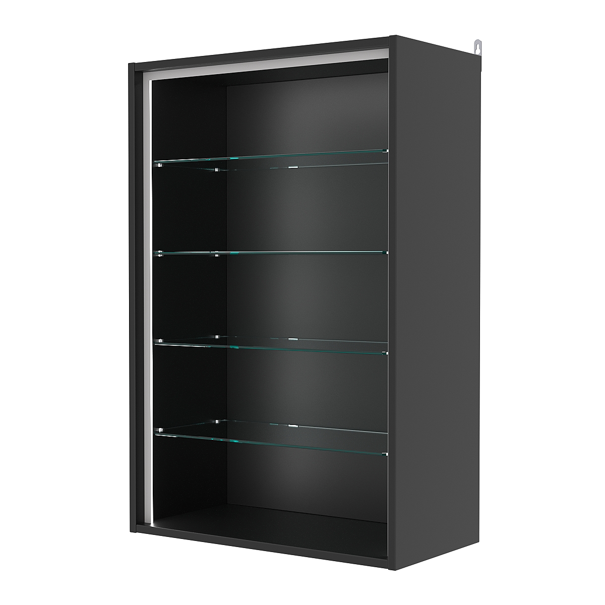 Витрина настенная №2-1ГГ-П, Черный