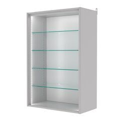 Витрина настенная с регулировочными полками №2-1ГГ-РЕГ-П, Серый