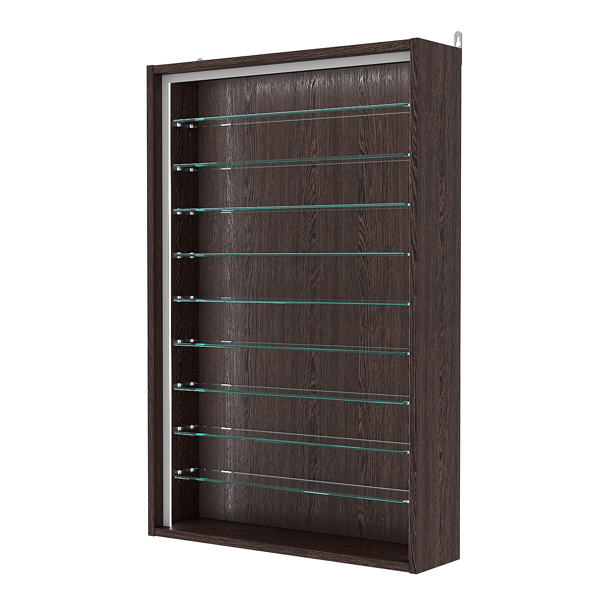Витрина настенная с регулировочными полками №2-5Г-РЕГ-П, Дуб Венге