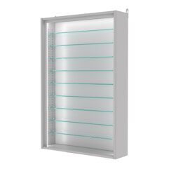 Витрина настенная с регулировочными полками №2-5Г-РЕГ-П, Серый