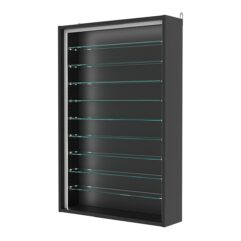 Витрина настенная с регулировочными полками №2-5Г-РЕГ-П, Черный