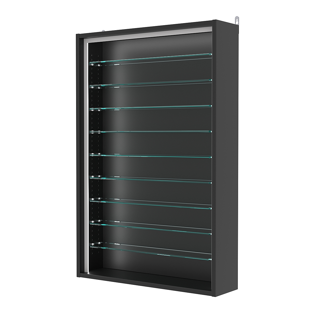 Витрина настенная с регулировочными полками №2-5Г-РЕГ-П, Черный