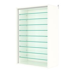 Витрина настенная с регулировочными полками №2-5ГГ-РЕГ-П, Белый