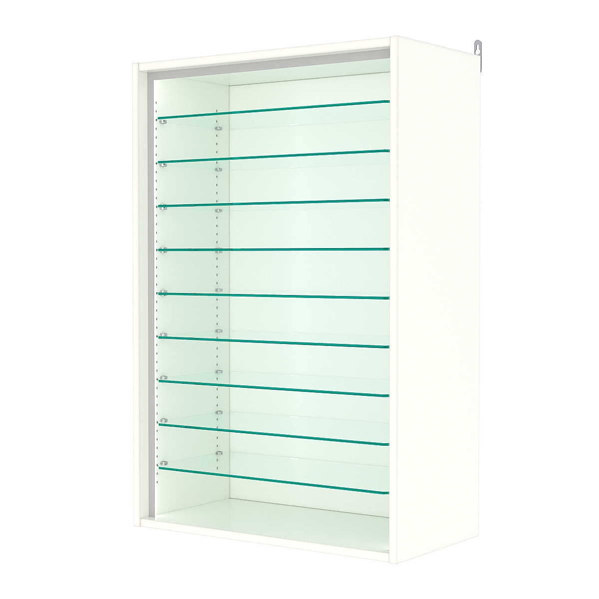 Витрина настенная с регулировочными полками №2-5ГГ-РЕГ-П, Белый