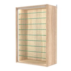 Витрина настенная с регулировочными полками №2-5ГГ-РЕГ-П, Дуб Сонома