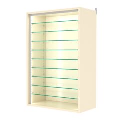 Витрина настенная с регулировочными полками №2-5ГГ-РЕГ-П, Крем Вайс