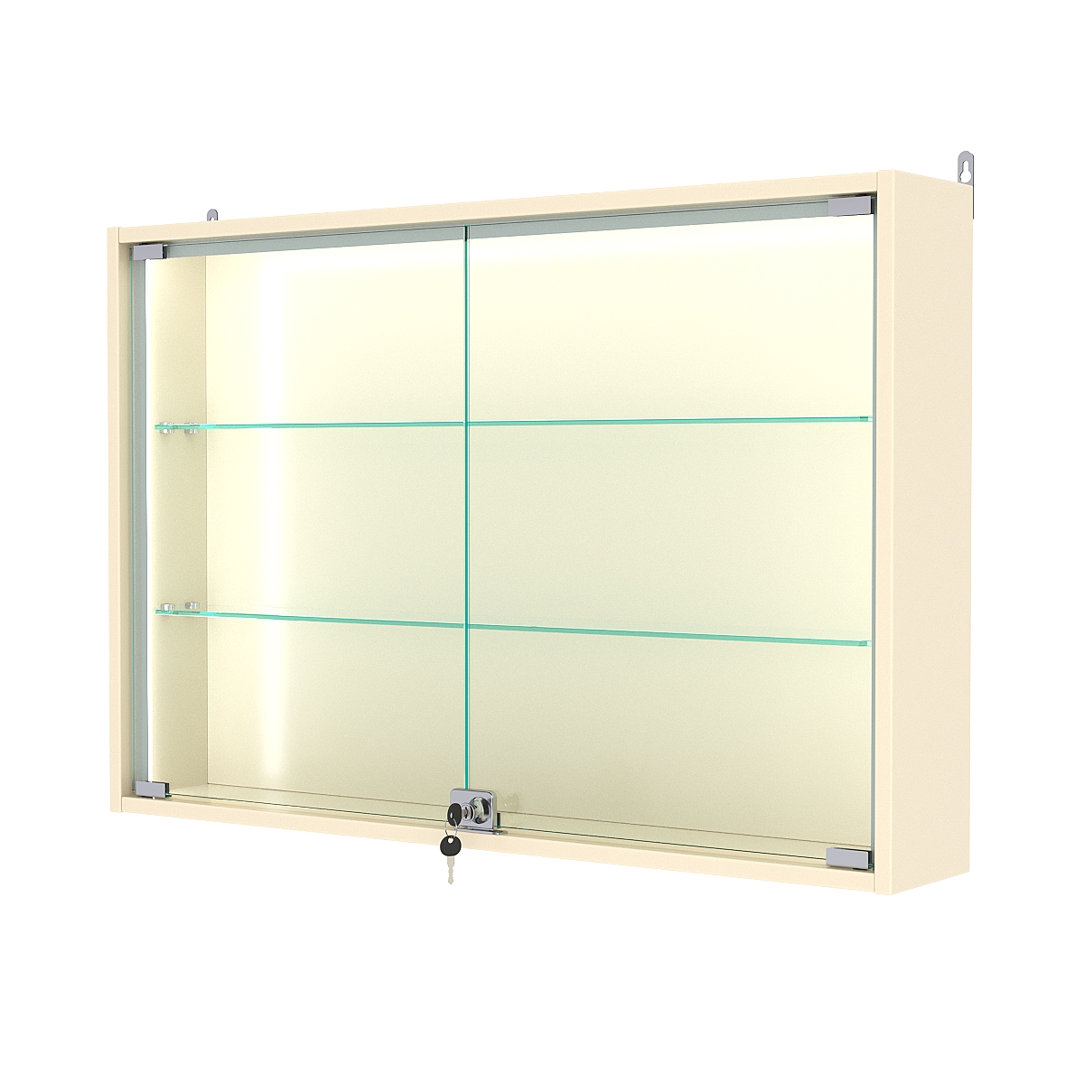 Витрина настенная №3-1А-П, Крем Вайс