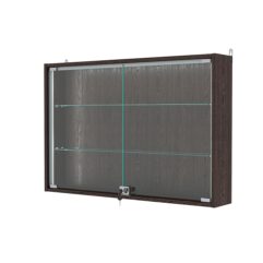 Витрина настенная с регулировочными полками №3-1А-РЕГ-П, Дуб Венге