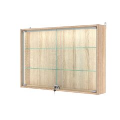 Витрина настенная с регулировочными полками №3-1А-РЕГ-П, Дуб Сонома