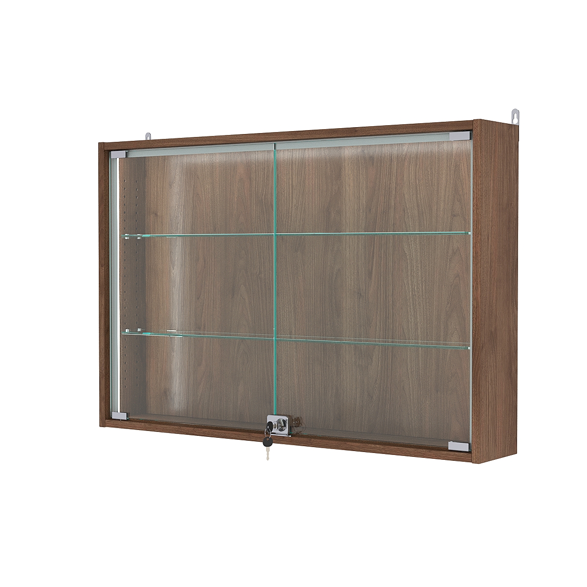 Витрина настенная с регулировочными полками №3-1А-РЕГ-П, Орех