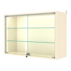 Витрина настенная №3-1АГ-П, Крем Вайс