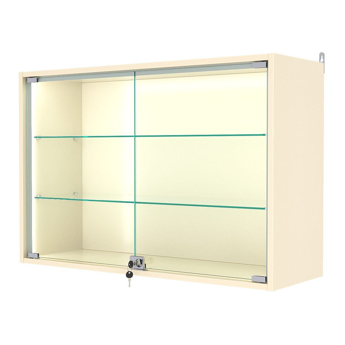 Витрина настенная №3-1АГ-П, Крем Вайс