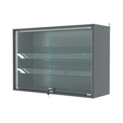 Витрина настенная №3-1АКГ-П, Темно-Серый