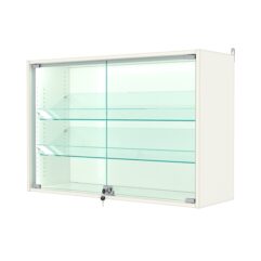 Витрина настенная с регулировочными полками №3-1АКГ-РЕГ-П, Белый