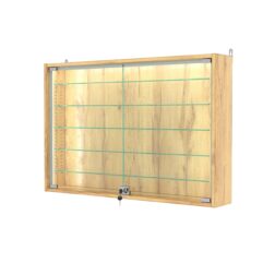 Витрина настенная с регулировочными полками №3-5А-РЕГ-П, Дуб Золотистый