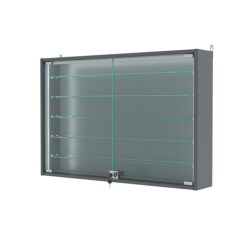 Витрина настенная с регулировочными полками №3-5А-РЕГ-П, Темно-Серый