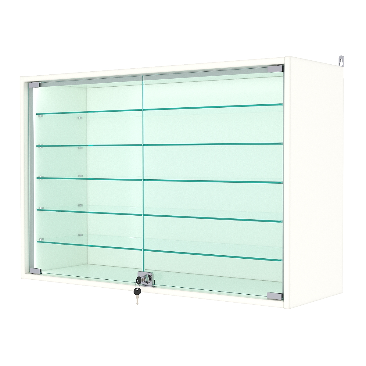 Витрина настенная №3-5АГ-П, Белый