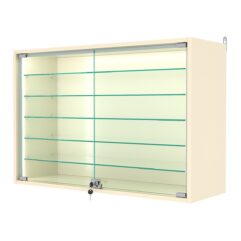 Витрина настенная №3-5АГ-П, Крем Вайс