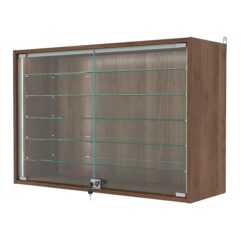 Витрина настенная №3-5АГ-П, Орех