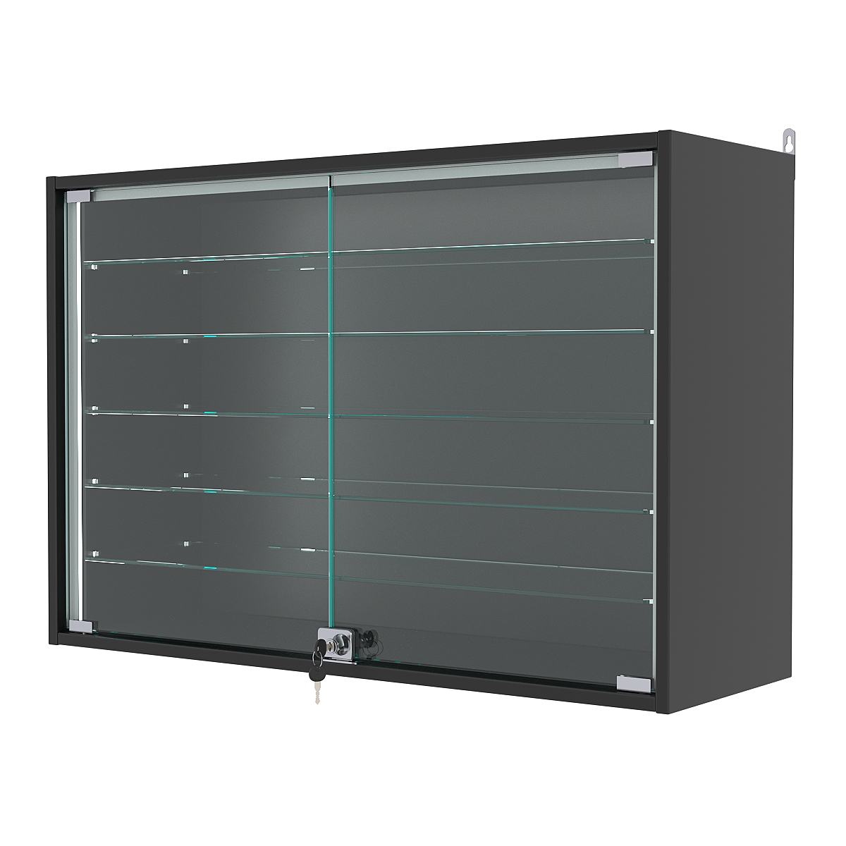 Витрина настенная №3-5АГ-П, Черный