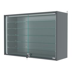 Витрина настенная №3-5АГ-П, Темно-Серый