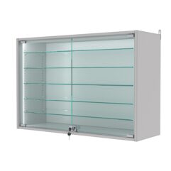 Витрина настенная с регулировочными полками №3-5АГ-РЕГ-П, Серый