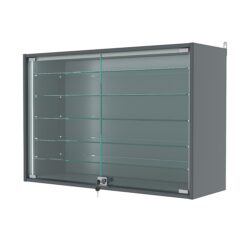 Витрина настенная с регулировочными полками №3-5АГ-РЕГ-П, Темно-Серый