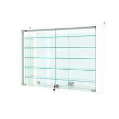 Витрина настенная с регулировочными полками №3-6А-РЕГ-П с зеркалом, Белый