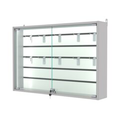 Витрина настенная №3-1Б-П с экономпанелью, без полок, Серый