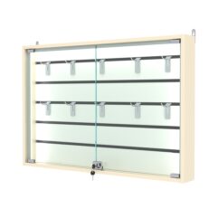 Витрина настенная №3-1БУ-П с экономпанелью, без полок, Крем Вайс