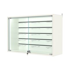 Витрина настенная №3-1БГ-П с экономпанелью, без полок, Белый