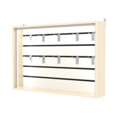 Витрина настенная №3-1В,-П с экономпанелью, без полок, Крем Вайс