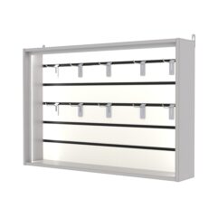 Витрина настенная №3-1В,-П с экономпанелью, без полок, Серый