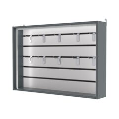 Витрина настенная №3-1В,-П с экономпанелью, без полок, Темно-Серый