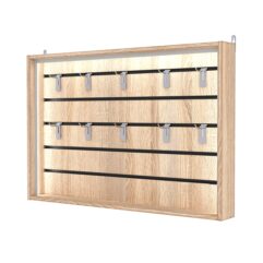 Витрина настенная №3-1ВУ,-П с экономпанелью, без полок, Дуб Сонома