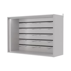 Витрина настенная №3-1ВГ,-П с экономпанелью, без полок, Серый