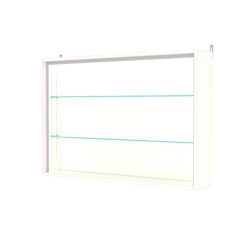 Витрина настенная с регулировочными полками №3-1Г-РЕГ-П, Белый