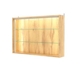 Витрина настенная с регулировочными полками №3-1Г-РЕГ-П, Дуб Золотистый