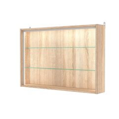Витрина настенная с регулировочными полками №3-1Г-РЕГ-П, Дуб Сонома
