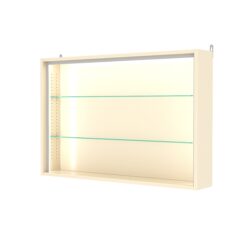 Витрина настенная с регулировочными полками №3-1Г-РЕГ-П, Крем Вайс