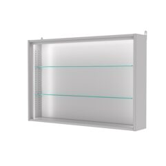 Витрина настенная с регулировочными полками №3-1Г-РЕГ-П, Серый