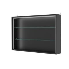 Витрина настенная с регулировочными полками №3-1Г-РЕГ-П, Черный