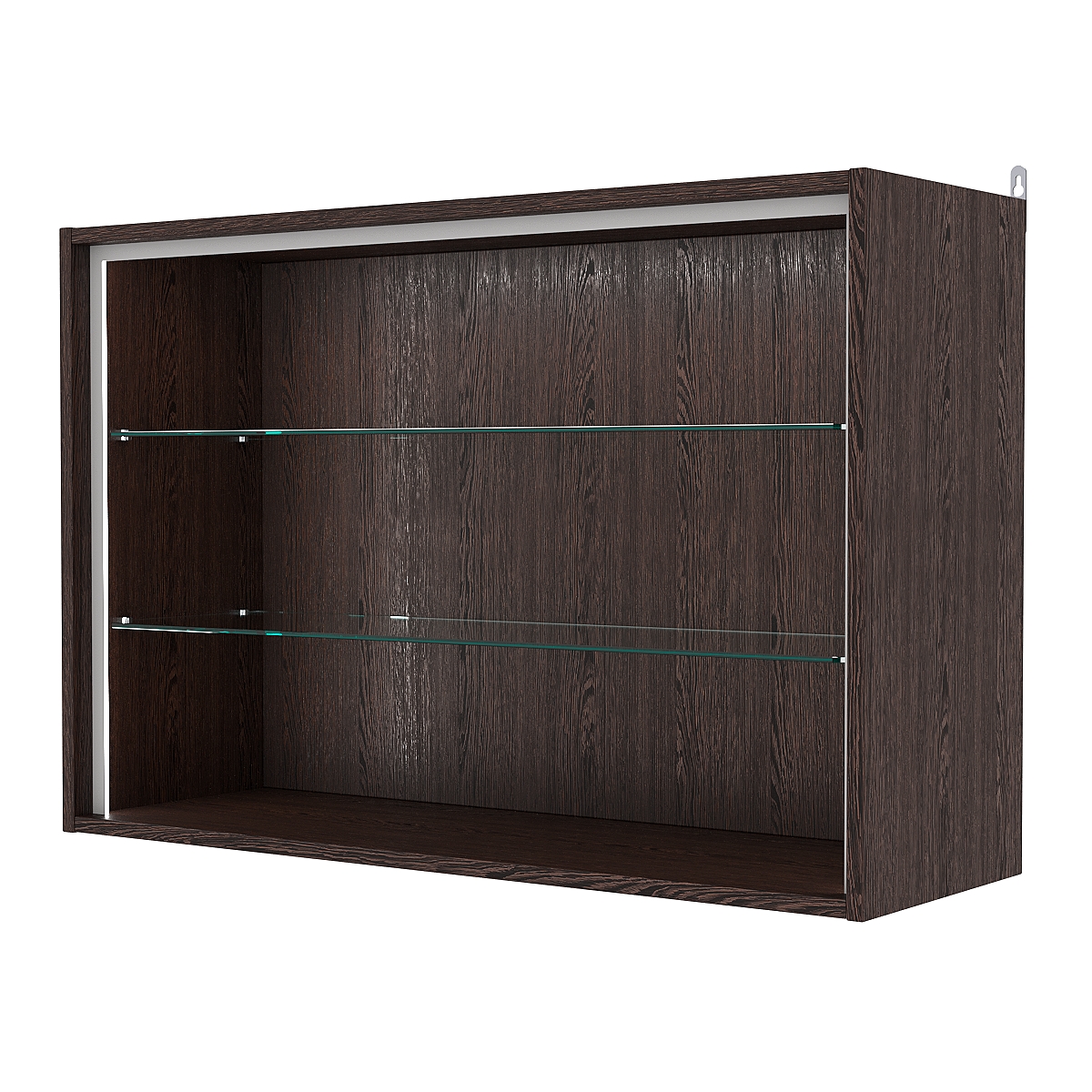 Витрина настенная №3-1ГГ-П, Дуб Венге