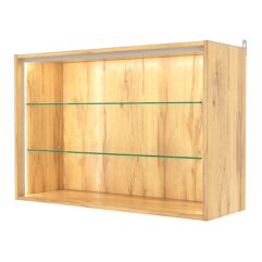 Витрина настенная №3-1ГГ-П, Дуб Золотистый