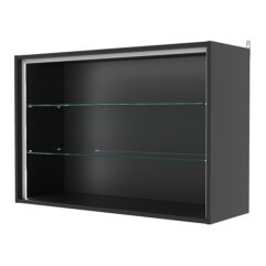 Витрина настенная №3-1ГГ-П, Черный