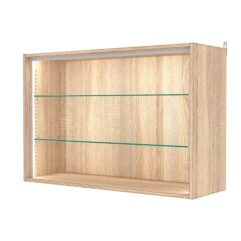 Витрина настенная с регулировочными полками №3-1ГГ-РЕГ-П, Дуб Сонома