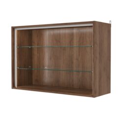 Витрина настенная с регулировочными полками №3-1ГГ-РЕГ-П, Орех